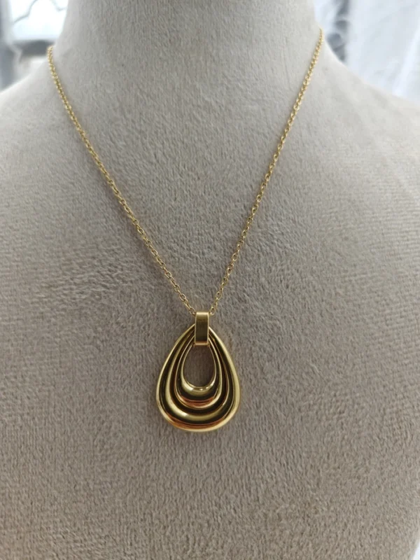 SMALL LEAF DROP NECKLACE - Image 3