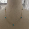FIVE STUD EVIL EYE NECLACE