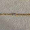 PRINCESS CUT STONE BRACELET