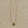 BLACK TINY HEART  NECKLACE