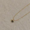 BLACK TINY HEART  NECKLACE