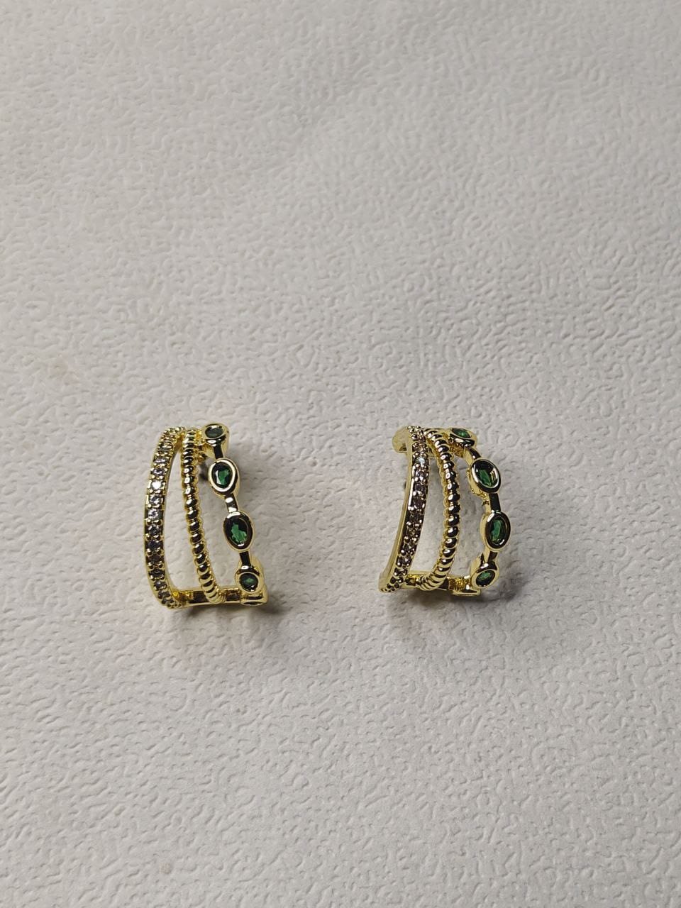 Aara Gold-Plated Floral Stud Earrings
