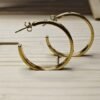 Gilded Arc Hoops – Bold Gold Plated Earrings