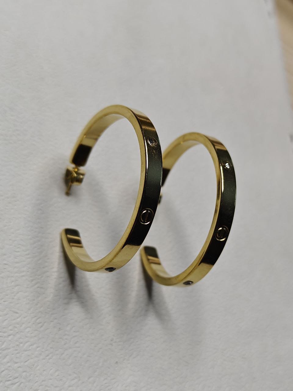 Gilded Arc Hoops – Bold Gold Plated Earrings