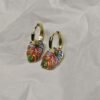 Tropica Leaf Drops – Multicolor Enamel Earrings