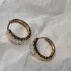 Luxe Baguette Huggies – Gold Plated Stone Studded