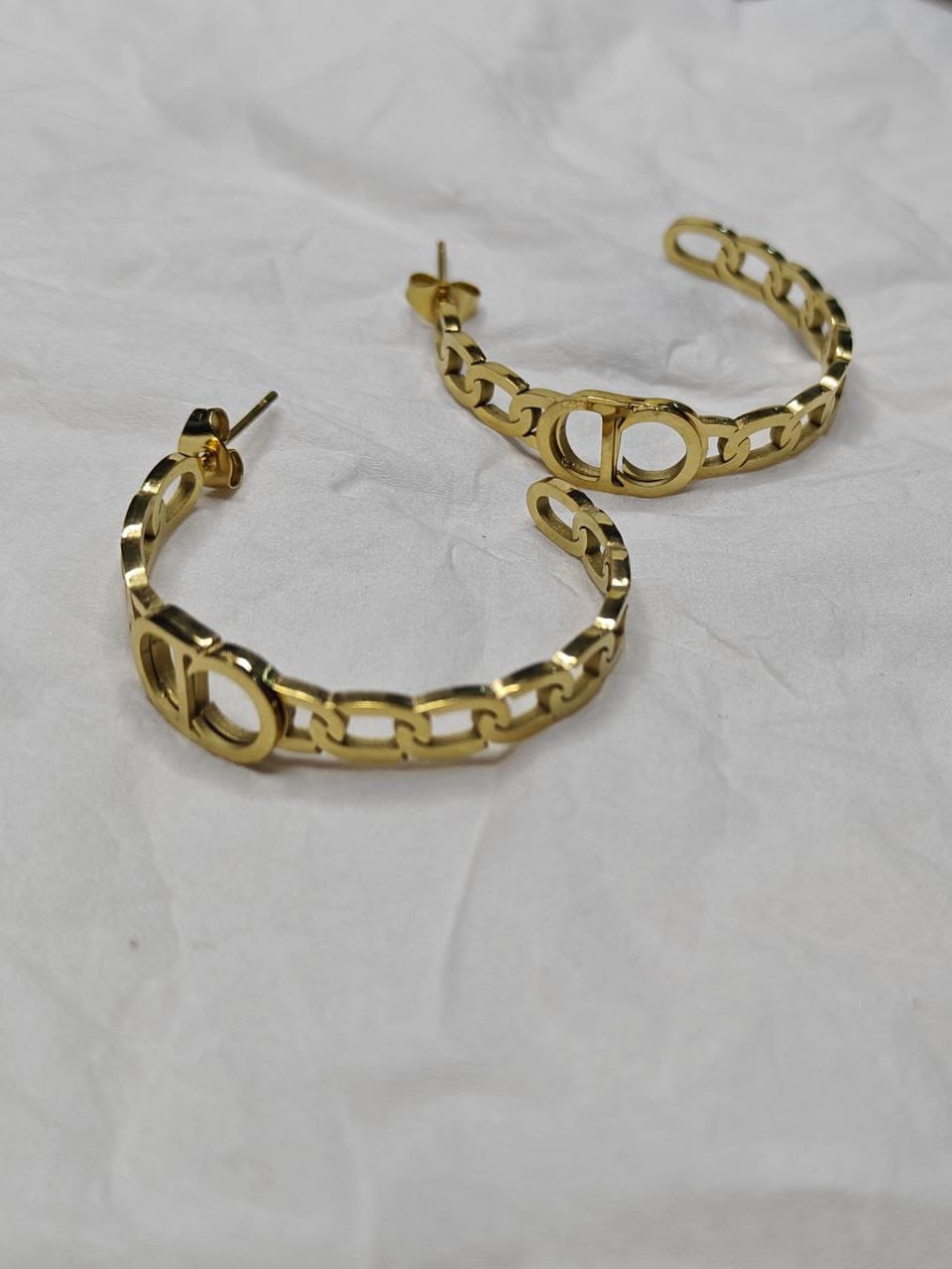 Aurora Gold-Plated Sculptural Hoop Earrings