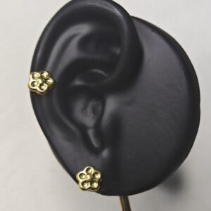 Aara Gold-Plated Floral Stud Earrings