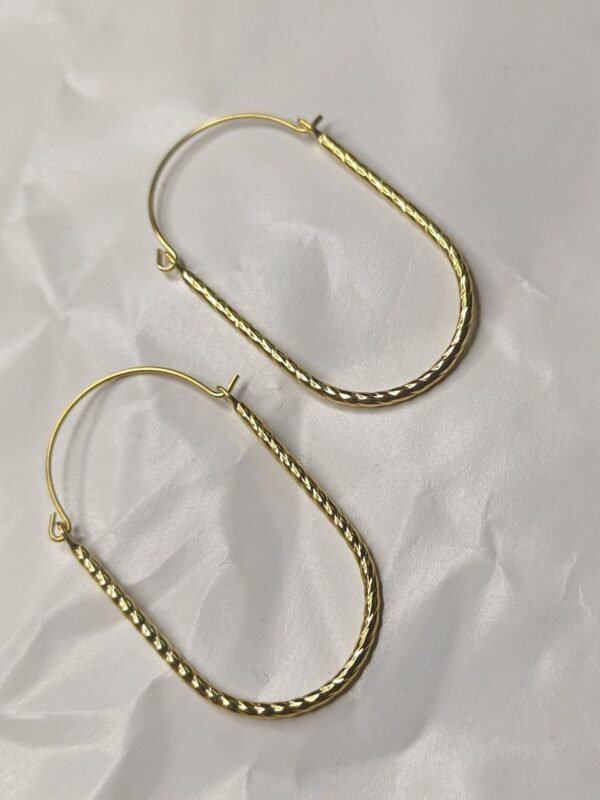WhatsApp Image 2025-07-07 at 18.38.39_79c42d26 Ira Gold-Plated Twisted Oval Hoop Earrings