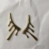 Zara Gold Abstract Drip Statement Earrings