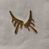 Zara Gold Abstract Drip Statement Earrings