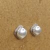 Classic Pearl Cushion Stud Earrings