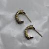 Emerald Elegance Huggie Hoops