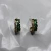 Emerald Elegance Huggie Hoops