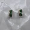 Emerald Elegance Huggie Hoops