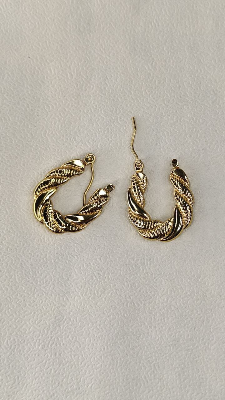 Braided Textured Hoop Earrings