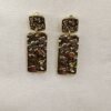 Textured Multicolor Rectangular Dangle Earrings