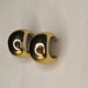 Chunky Gold Dome Hoop Earrings