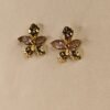 Textured Gold Floral Stud Earrings
