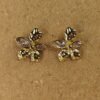 Textured Gold Floral Stud Earrings