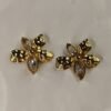 Textured Gold Floral Stud Earrings