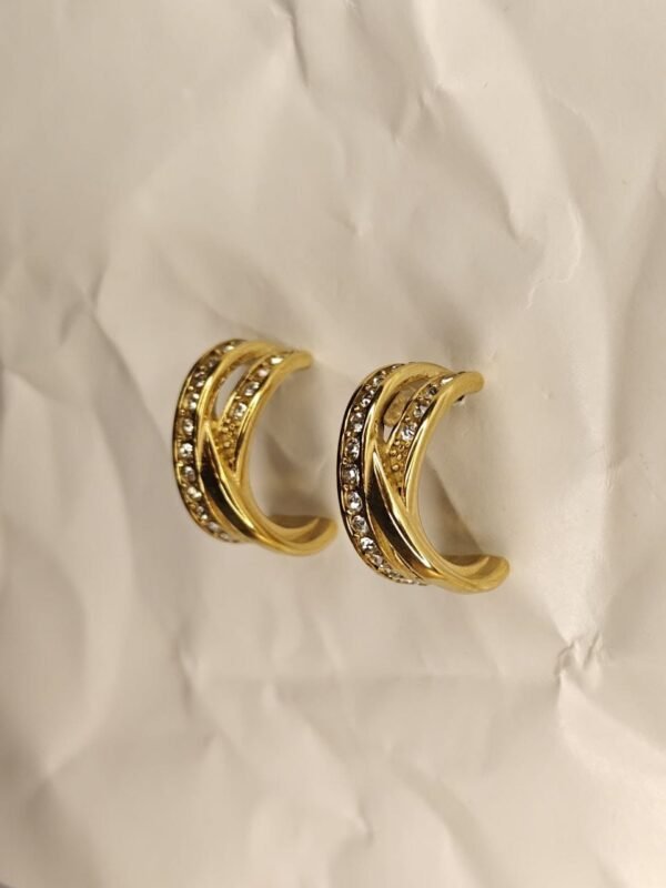 WhatsApp Image 2025-07-08 at 17.13.33 (1) Gold-Tone Crystal Encrusted Crossover Earrings
