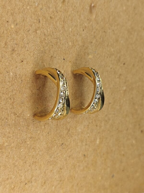 WhatsApp Image 2025-07-08 at 17.13.34 (2) Gold-Tone Crystal Encrusted Crossover Earrings