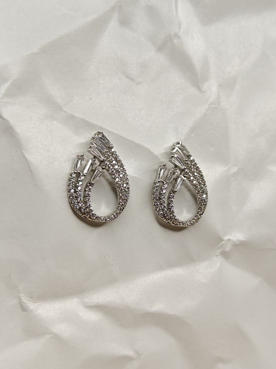 Elegant Cascade Diamond-Cut Studs