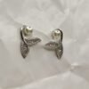 Leaf Pearl Stud Earrings
