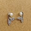 Circular Crystal Accent Stud Earrings
