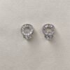 Circular Crystal Accent Stud Earrings