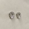 Circular Crystal Accent Stud Earrings