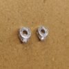 Circular Crystal Accent Stud Earrings