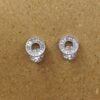 Circular Crystal Accent Stud Earrings