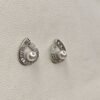 Teardrop Pearl Accent Stud Earrings