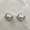 Classic Pearl Cushion Stud Earrings
