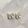 Pearl Bow Stud Earrings