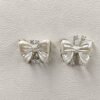 Pearl Bow Stud Earrings