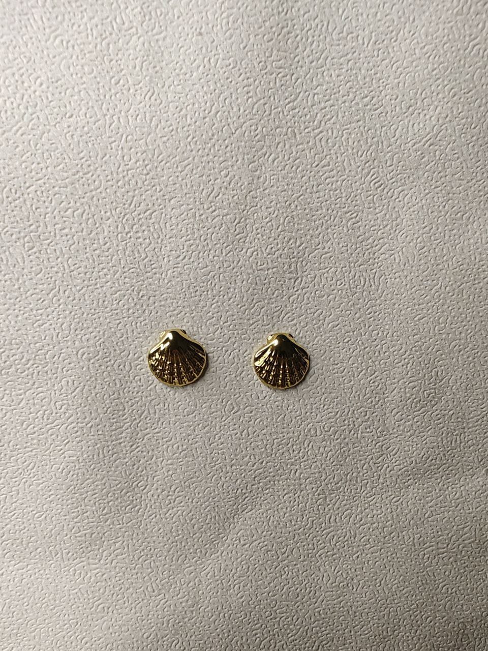 Zara Gold Shell Stud Earrings