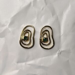 Textured Double Heart Drop Earrings