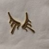 Zara Gold Abstract Drip Statement Earrings