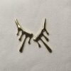 Zara Gold Abstract Drip Statement Earrings