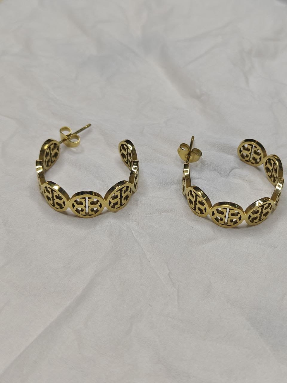 Noor Gold-Plated Filigree Hoop Earrings