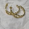 Aurora Gold-Plated Sculptural Hoop Earrings