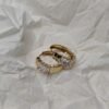 Luxe Baguette Huggies–tone Studded Earrings