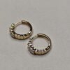 Luxe Baguette Huggies–tone Studded Earrings