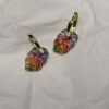 Tropica Leaf Drops – Multicolor Enamel Earrings