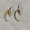 Orbit Curve Earrings – Sculptural Gold Plated Loops