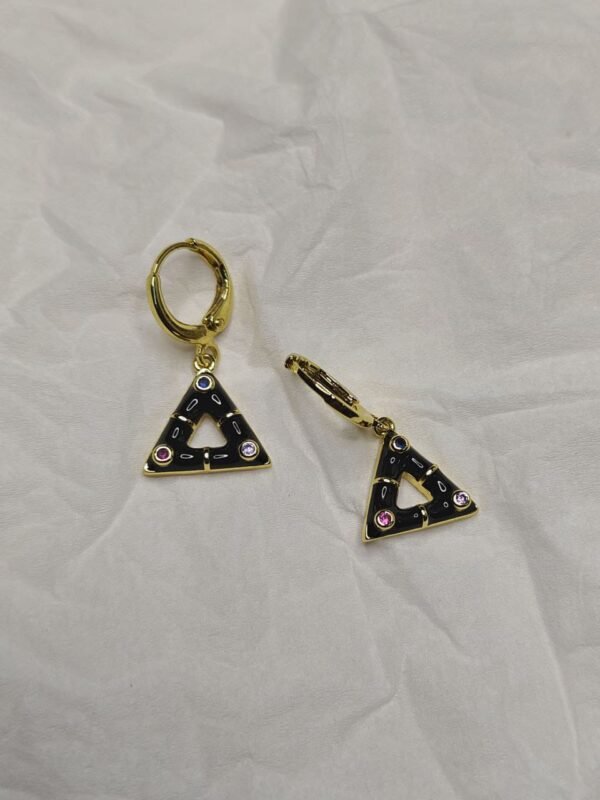 WhatsApp Image 2025-07-08 at 19.32.48 Noir Prism Drop Earrings – Black Enamel Triangle Hoops