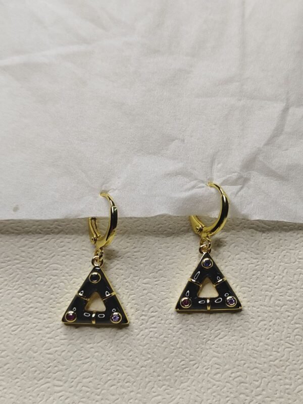 WhatsApp Image 2025-07-08 at 19.32.49 Noir Prism Drop Earrings – Black Enamel Triangle Hoops